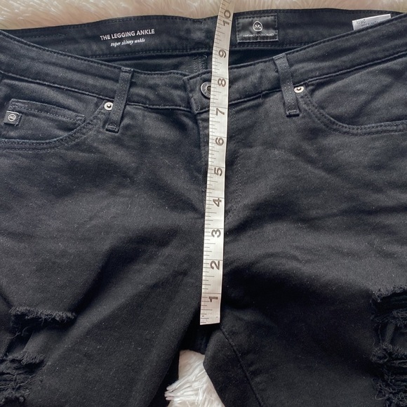 Adriano Goldschmied The Legging Ankle black distressed jeans 28R - Picture 5 of 10